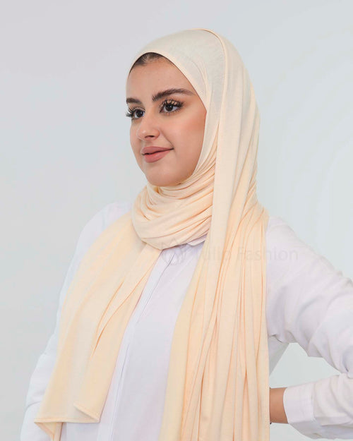Premium Jersey Hijab - Cream