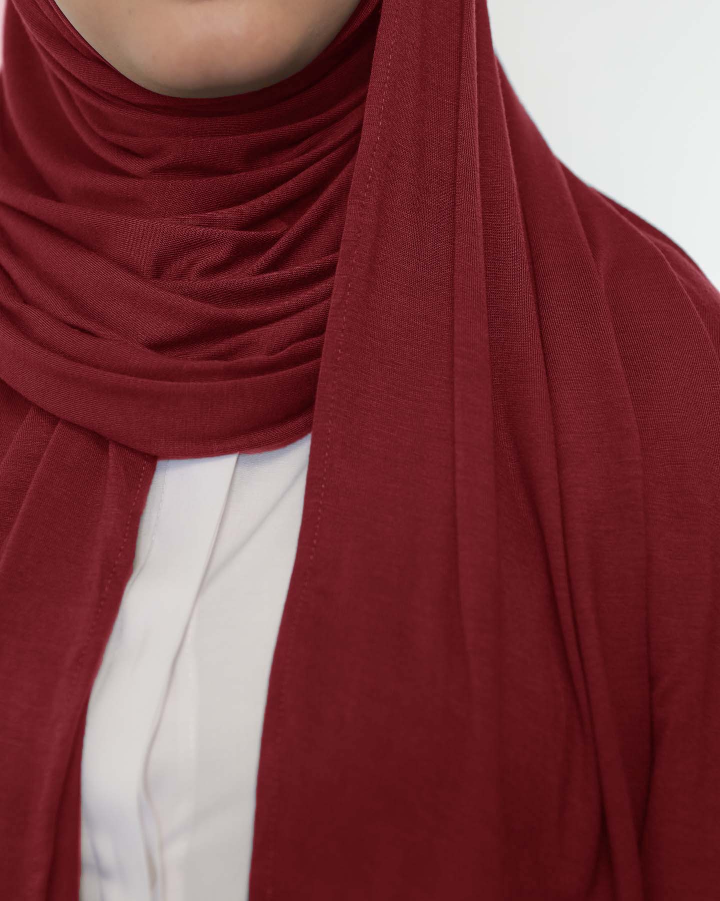 Premium Jersey Hijab - Maroon