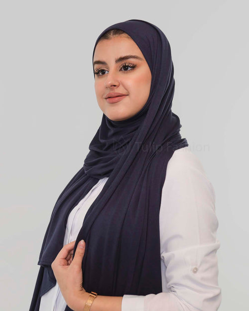 Premium Jersey Hijab - Midnight Blue