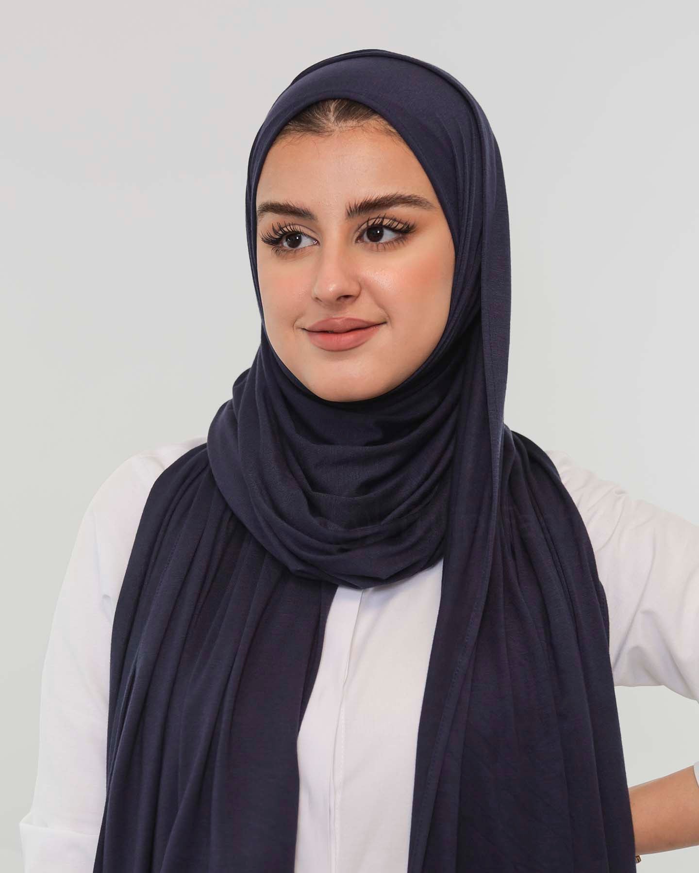 Premium Jersey Hijab - Midnight Blue