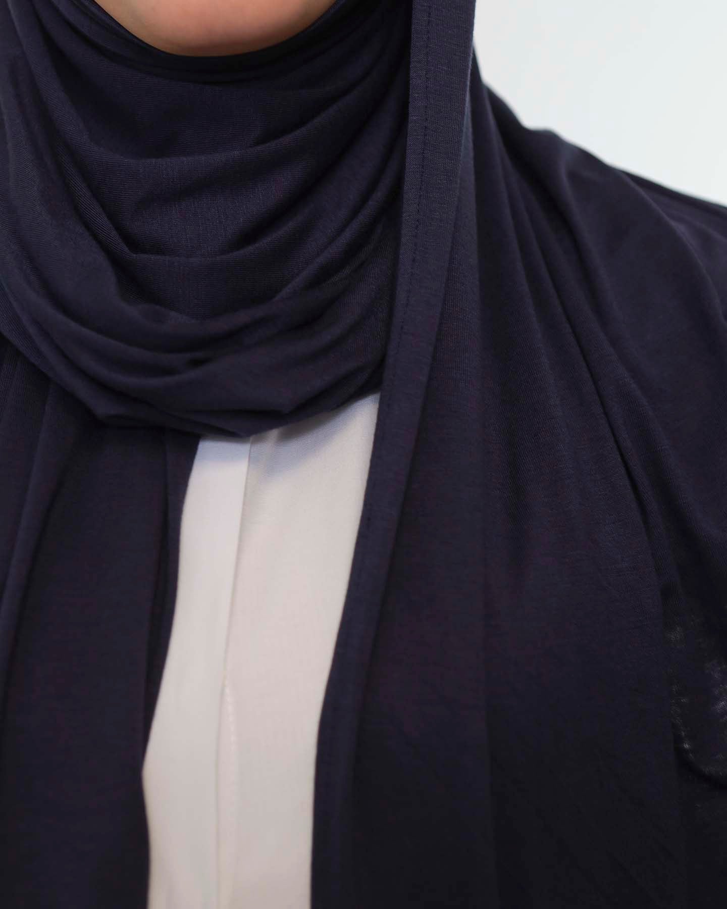 Premium Jersey Hijab - Midnight Blue