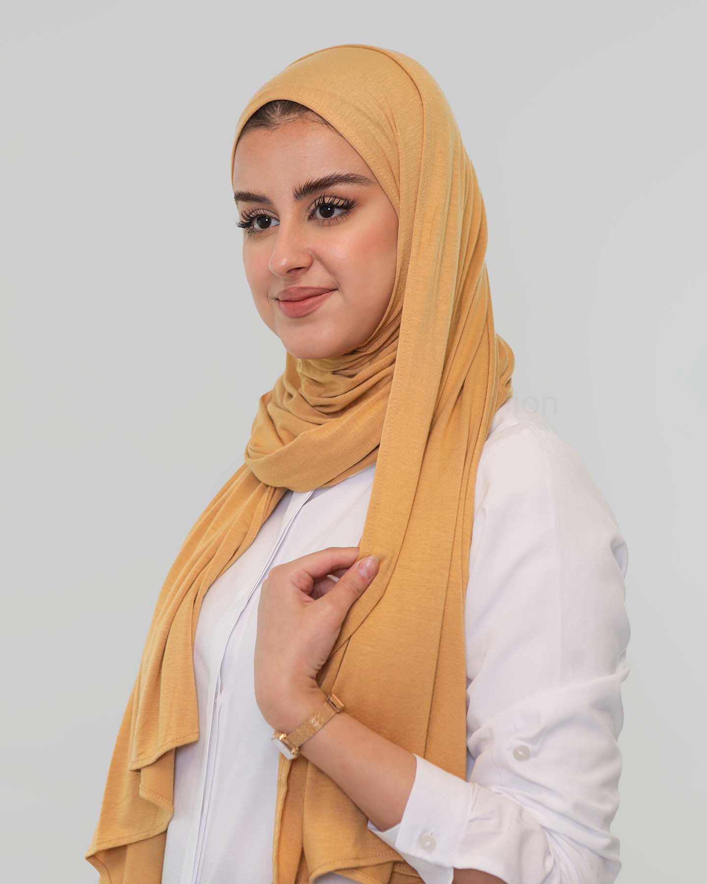 Premium Jersey Hijab - Gold