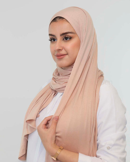 Premium Jersey Hijab - Peach