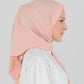 Hijab - Square Lycra Striped - Nude Pink