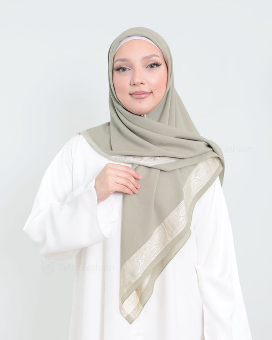 Hijab - Square Chiffon 120 cm -    Pistachio Green
