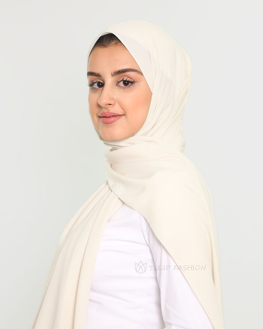 Hijab - Medina Luxury Chiffon - Light Beige