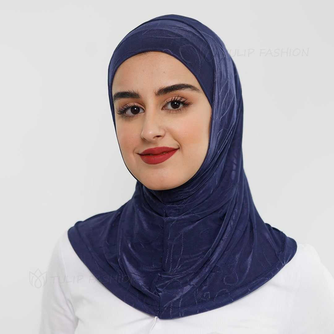 Hijab Al Amira Decorated Lycra - Midnight Blue