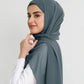 Hijab - Instant Chiffon With Cap - Dark Green