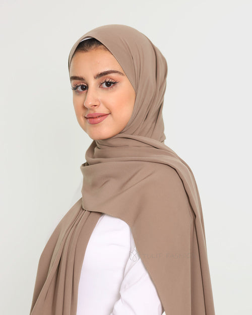 Hijab - Medina Luxury Chiffon - Brown