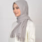 Hijab - Instant jersey pleated - Light Gray