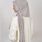 Hijab - Instant jersey pleated - Light Gray