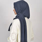 Hijab - Instant jersey pleated - Midnight Blue