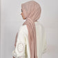 Hijab - Instant jersey pleated - Beige