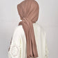 Hijab - Instant jersey pleated - Hazel Brown