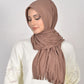 Hijab - Instant jersey pleated - Hazel Brown