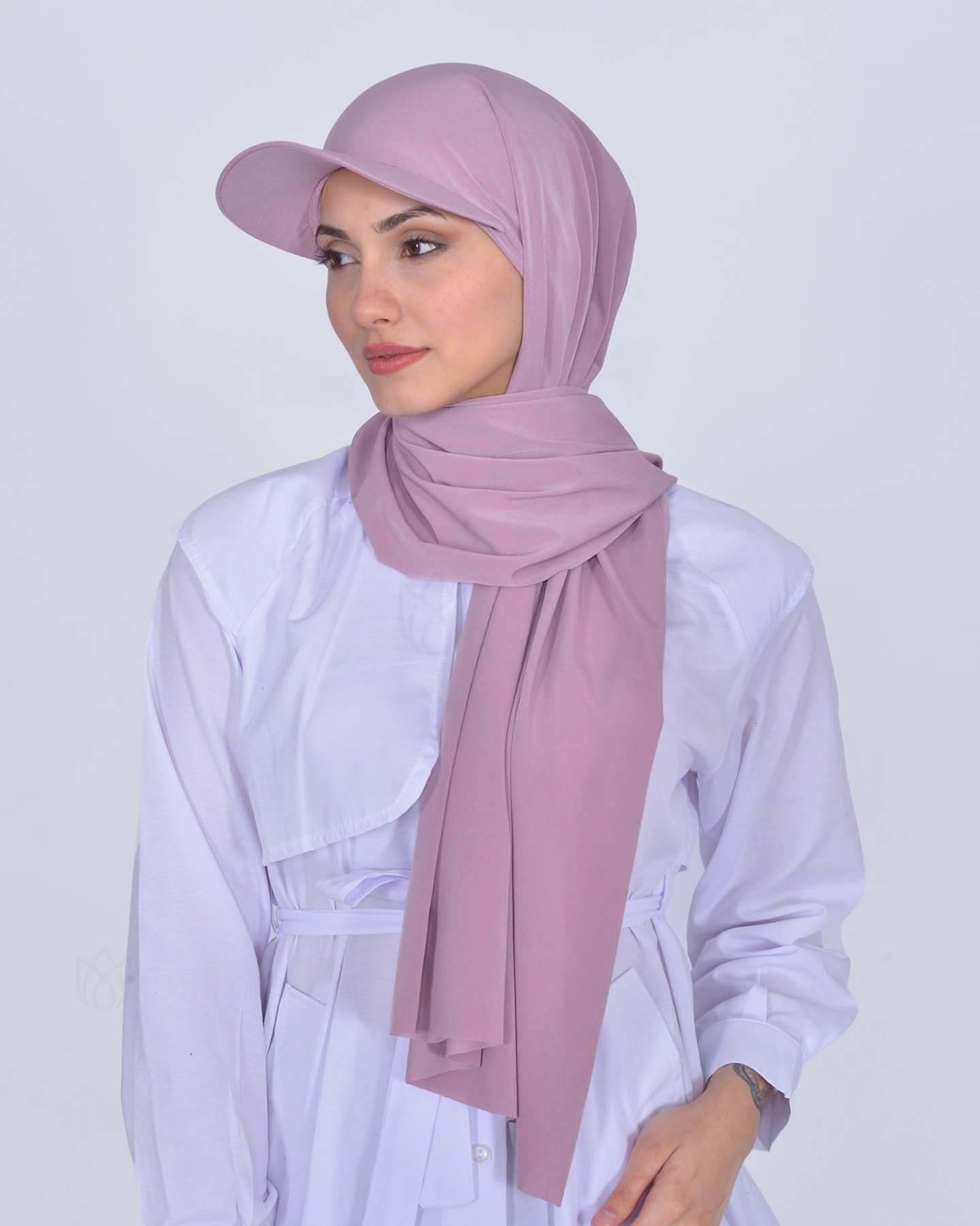 Hijab - Lycra Instant With Cap - Mauve