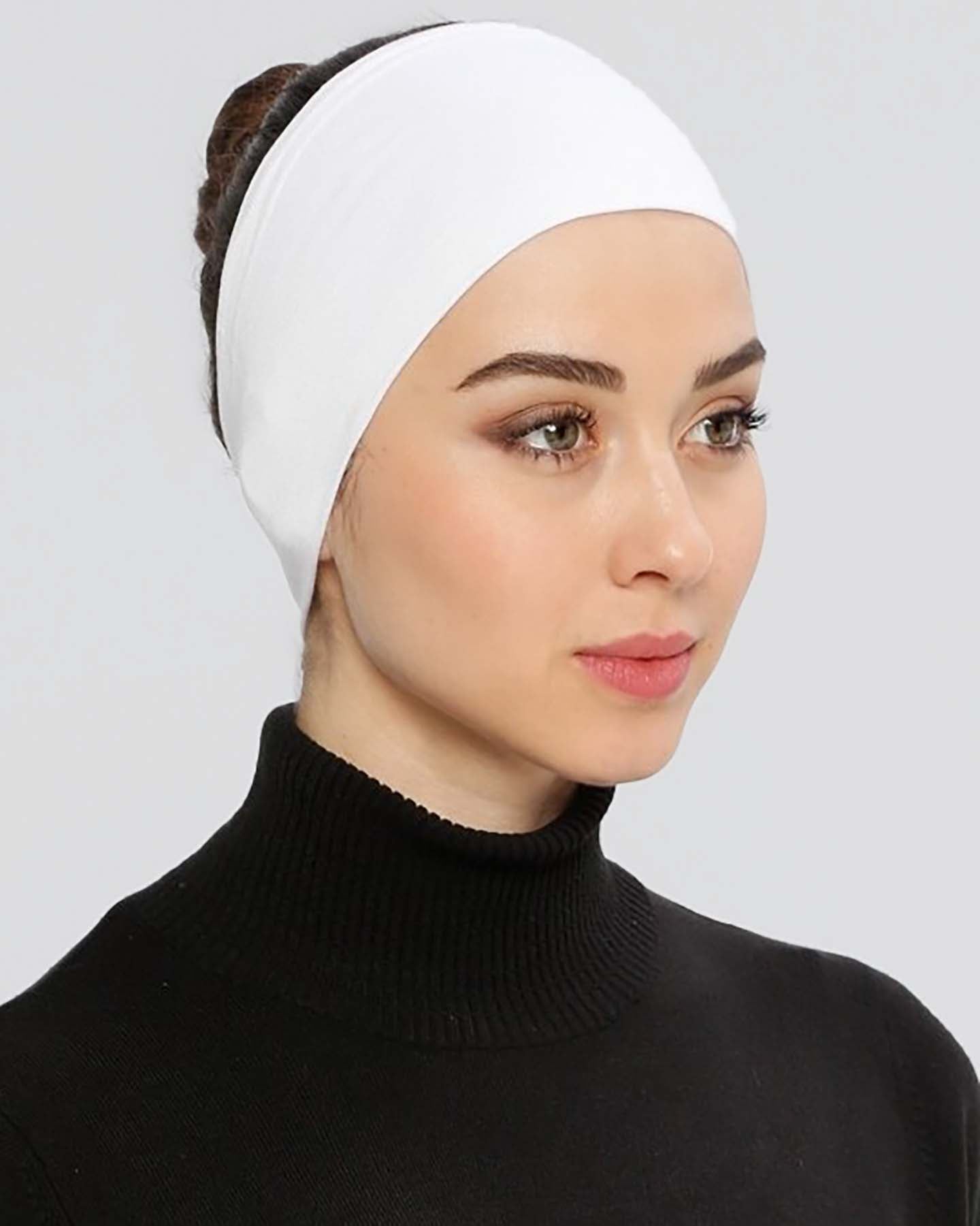 Underscarf - Jersey silicone non-slip hairband - White