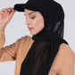 Hijab - Instant chiffon cap - Black