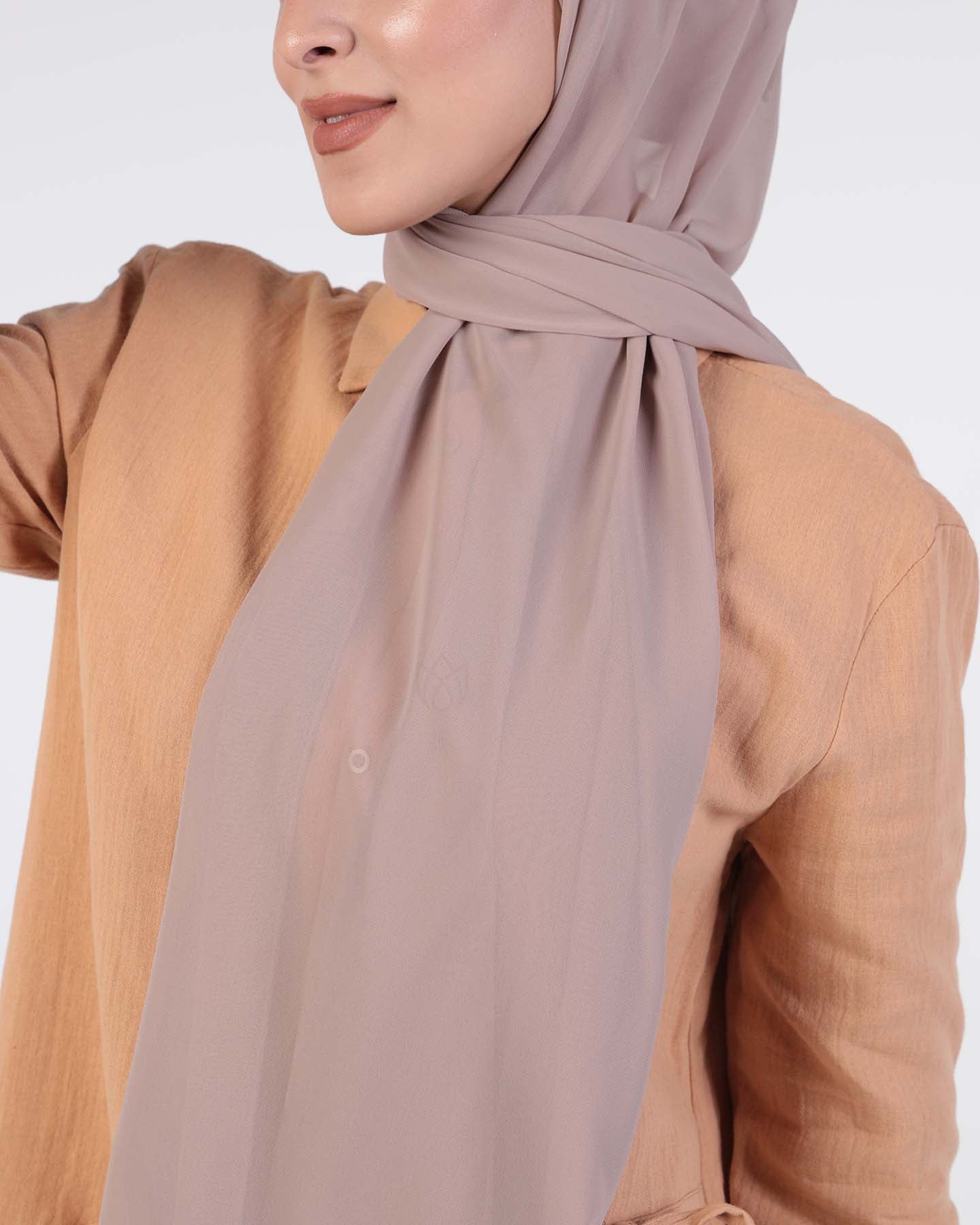 Hijab - Instant chiffon cap - Nude Beige