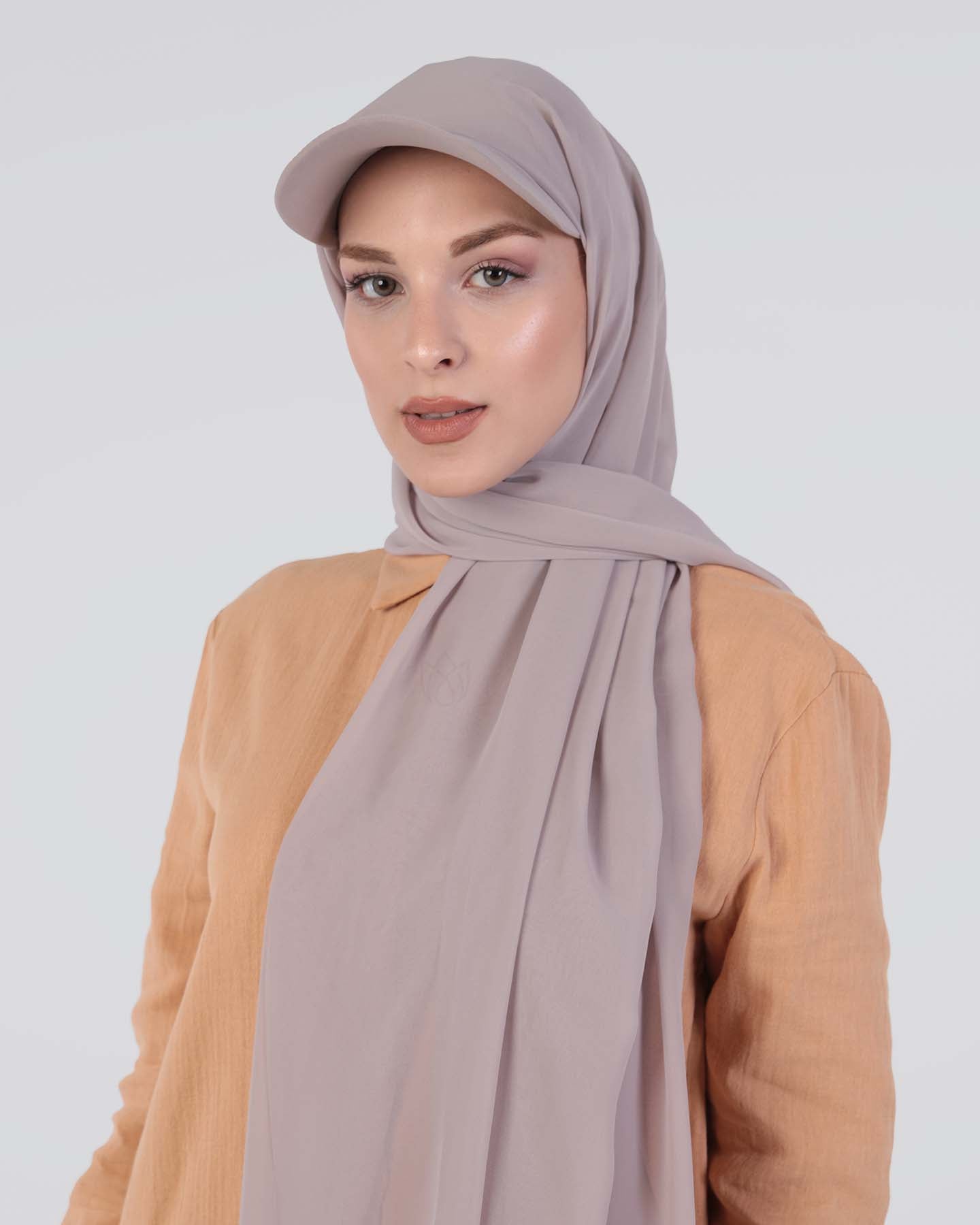 Hijab - Instant chiffon cap - Nude Beige