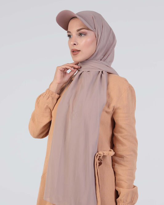 Hijab - Instant chiffon cap - Nude Beige