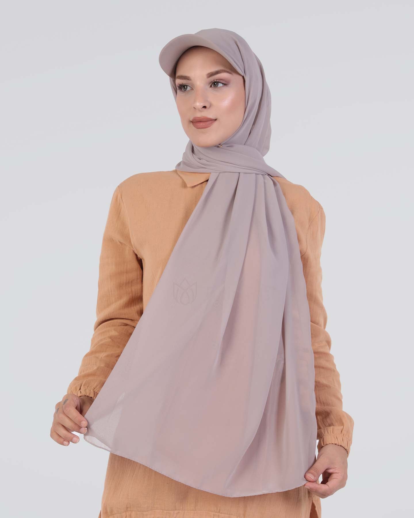 Hijab - Instant chiffon cap - Nude Beige