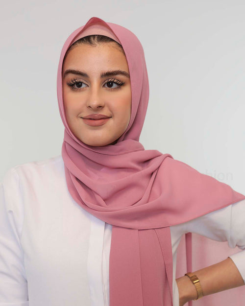Premium Chiffon Hijab - Pink