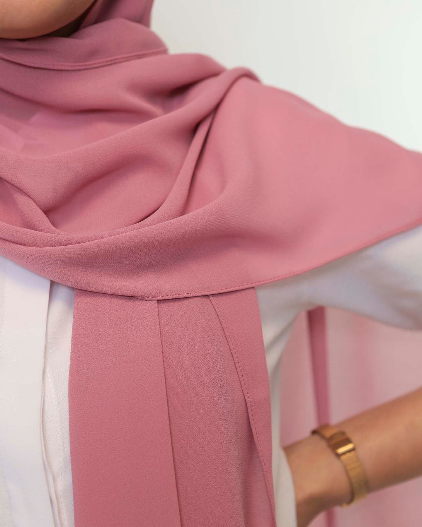Premium Chiffon Hijab - Pink