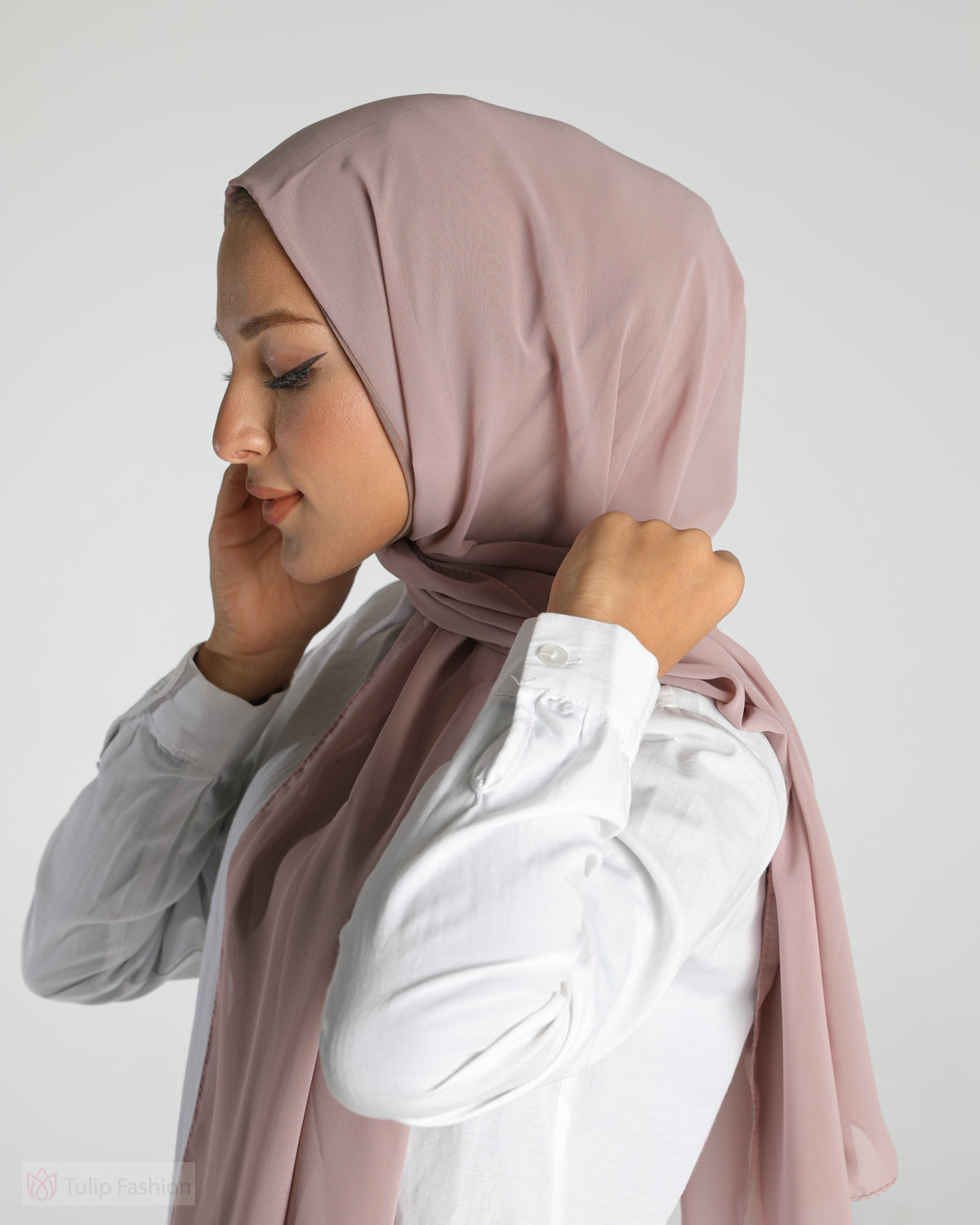 Hijab - Instant Chiffon Ninja Lycra - Light Mauve