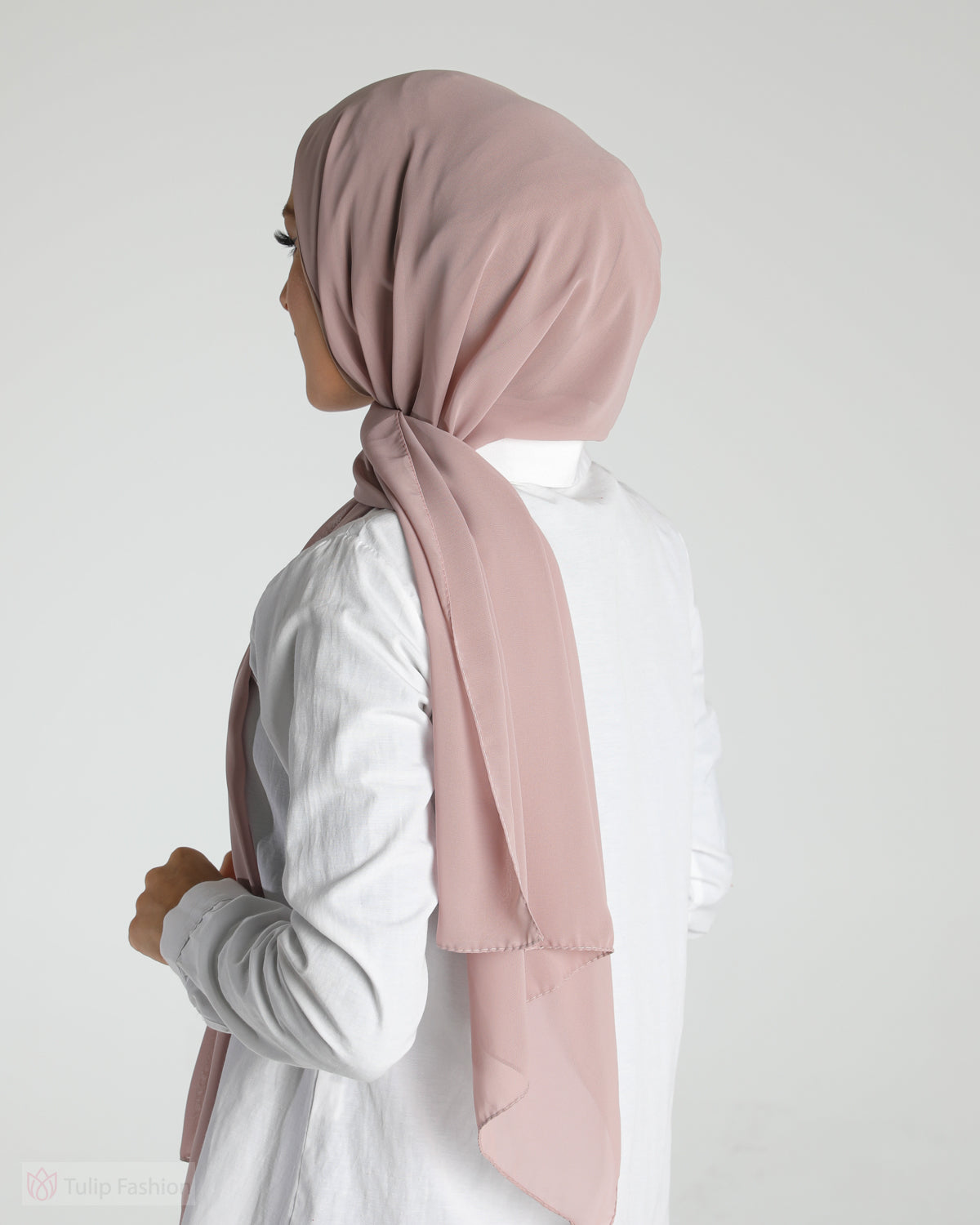 Hijab - Instant Chiffon Ninja Lycra - Light Mauve