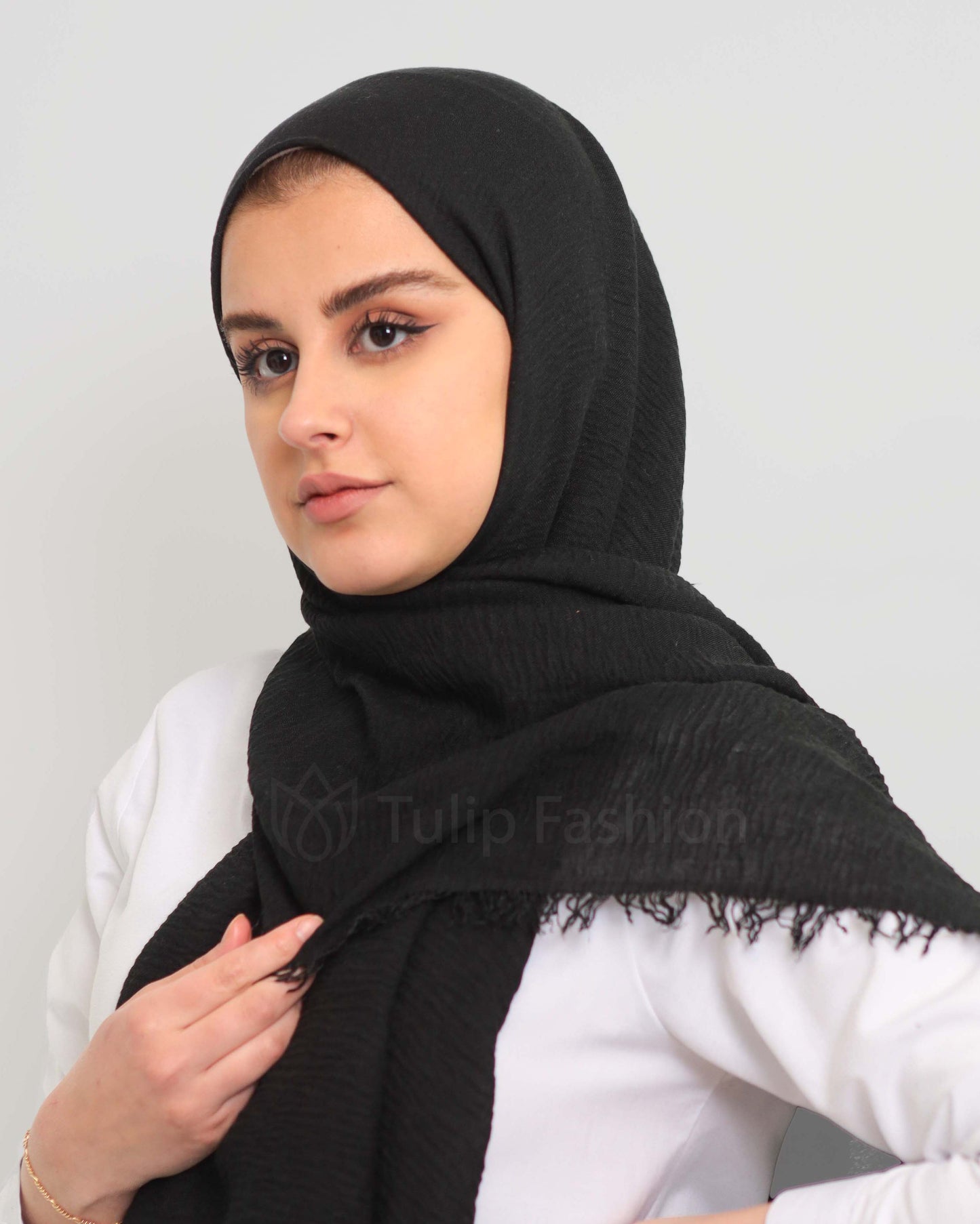 Hijab - Crinkle cotton - Black