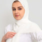 Hijab - Crinkle cotton - White
