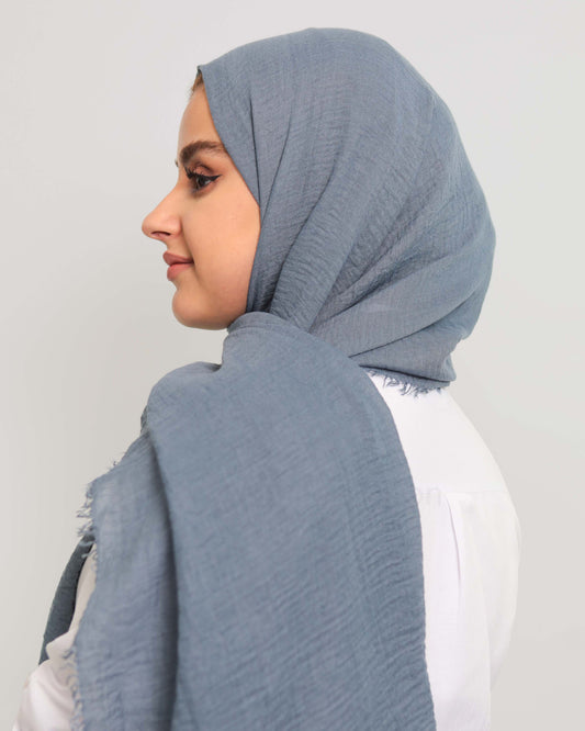 Hijab - Crinkle cotton - Royal Blue