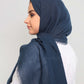 Hijab - Crinkle cotton - Midnight Blue