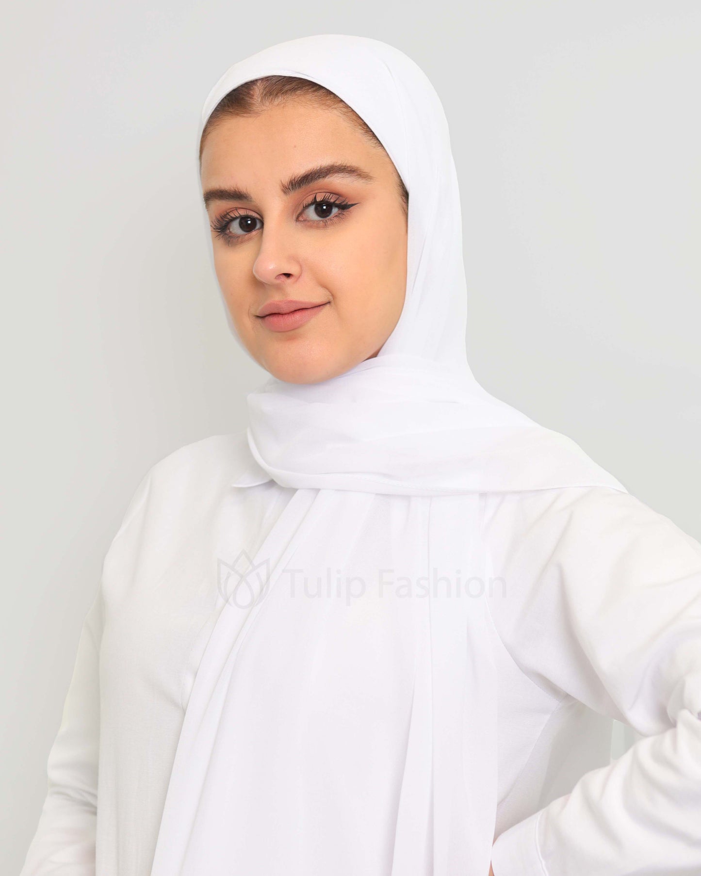 Instant Premium Chiffon Hijab - White