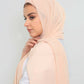 Premium Chiffon Hijab and Satin Lined Underscarf Set in Matching Color - Beige