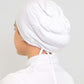 Underscarf - Satin-lining high elastic tie-back - White