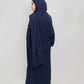 Abaya with attached Hijab - Midnight Blue