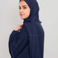 Abaya with attached Hijab - Midnight Blue