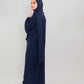 Abaya with attached Hijab - Midnight Blue
