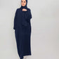 Abaya with attached Hijab - Midnight Blue