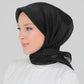 Hijab - Shiny square satin - Black