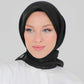 Hijab - Shiny square satin - Black