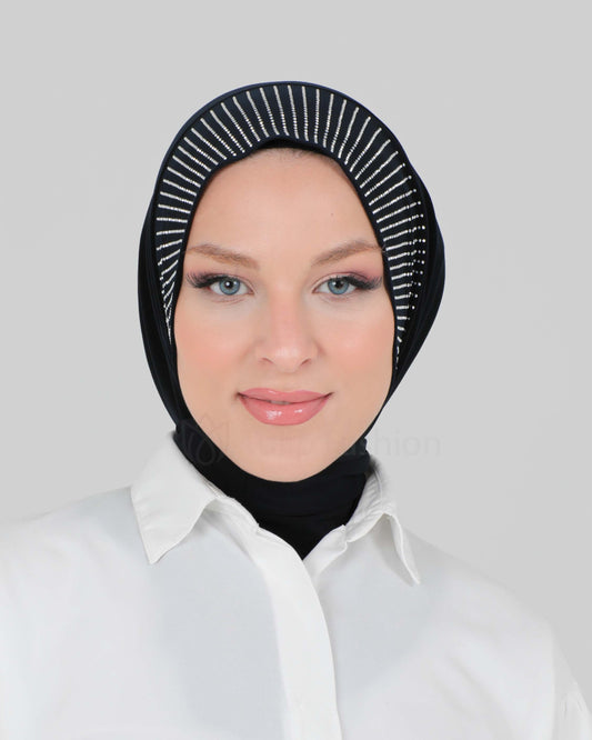 Al Amira Instant Crystal Hijab - Black