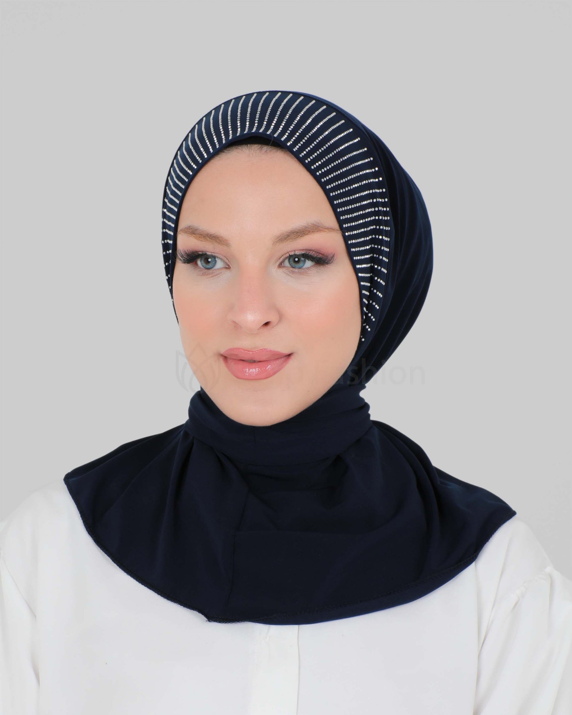 Al Amira Instant Crystal Hijab - Midnight Blue