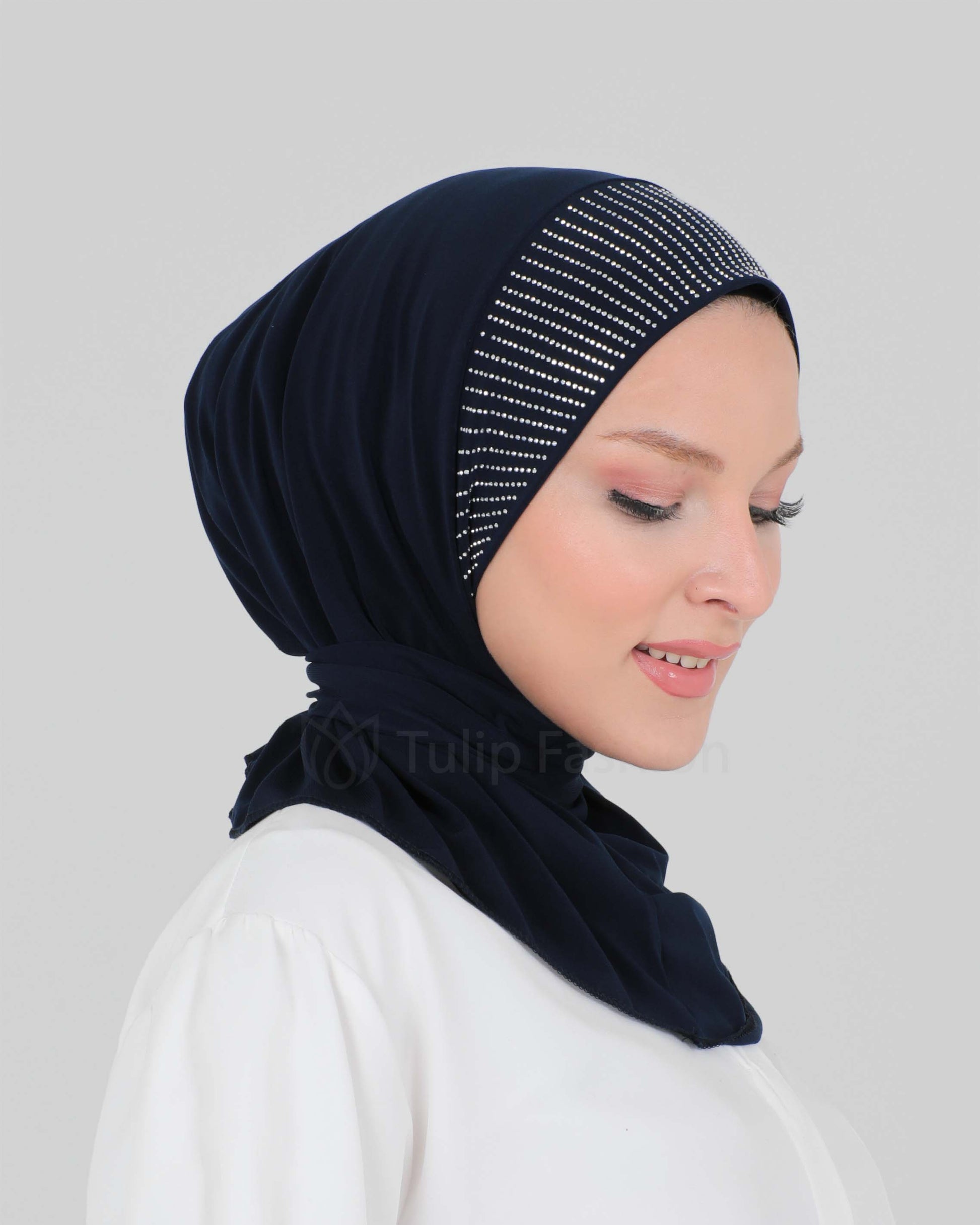 Al Amira Instant Crystal Hijab - Midnight Blue