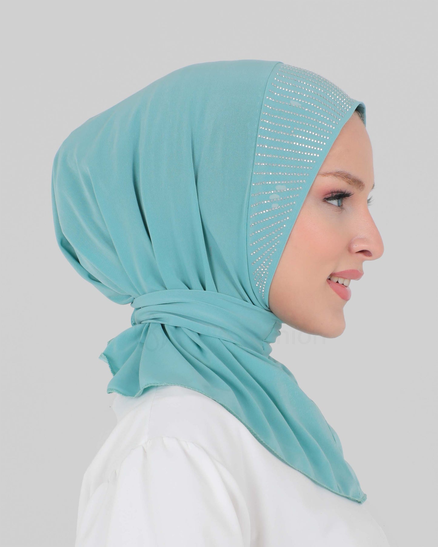 Al Amira Instant Crystal Hijab - Turquoise