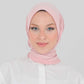 Hijab - Square Lycra Striped -  Light Pink