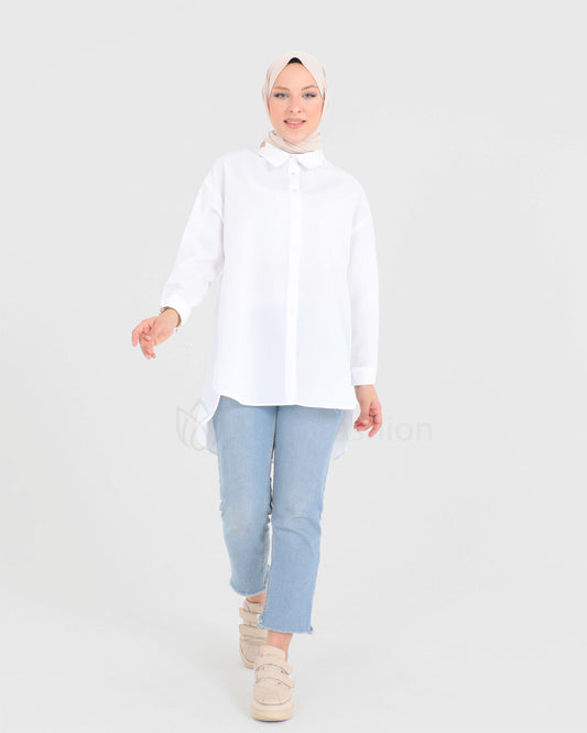 Long-sleeved shirt - White