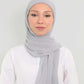 Hijab - Instant Chiffon with full coverage underscarf - Light Gray